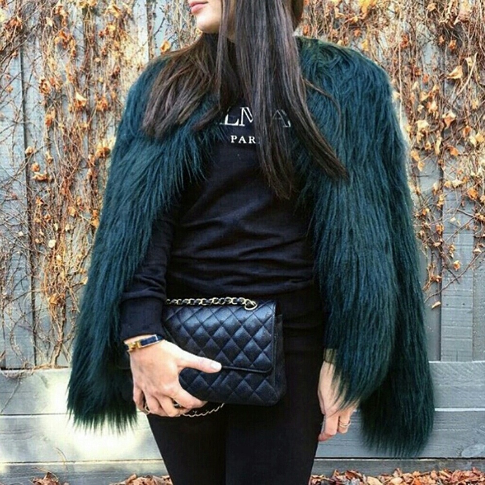 Fluffy Faux Fur Coat